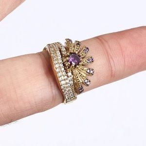 Vintage Jewelry - Sultan Ottoman Crown Amethyst Topaz Silver Ring Vintage Jewelry - Sultan Ottoman Crown Amethyst Topaz Silver Ring